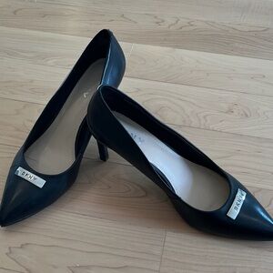 DKNY Black Leather Heels
